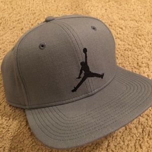 Grey and black Jordan jumpman SnapBack hat